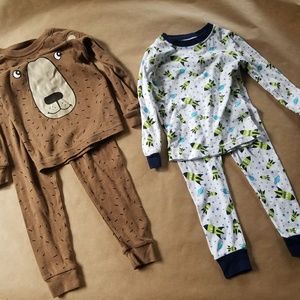 Bundle of 2 Pair Carter's 2pc Boys 2T Toddler PJs